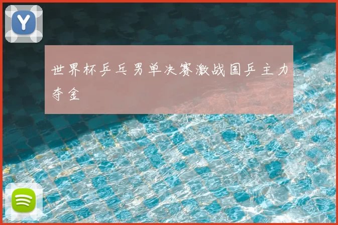 世界杯乒乓男单决赛激战国乒主力夺金
